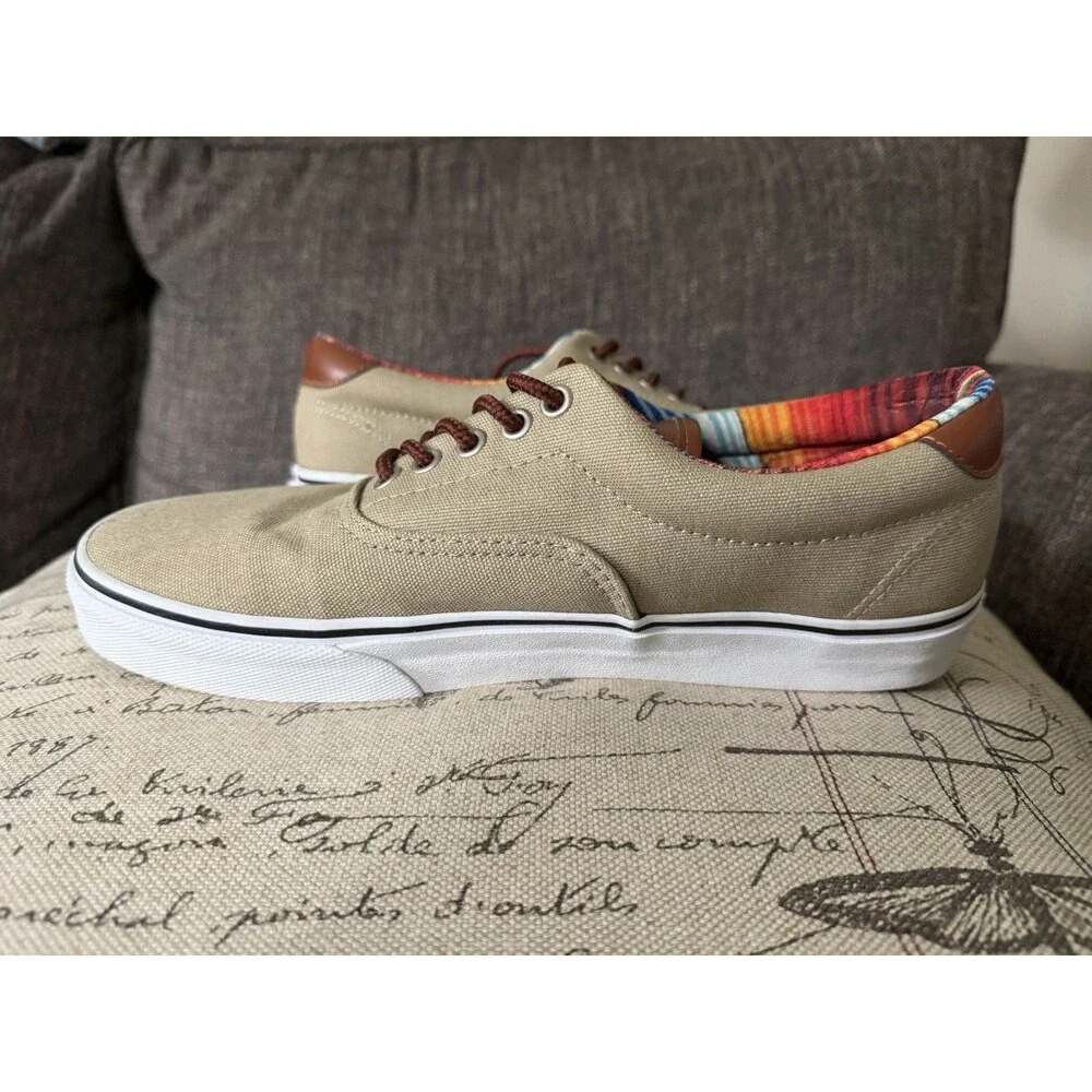 Vans Era 59 C&L TC6D Khaki Tan Serape Stripe Lining Men's Size 10 Canvas